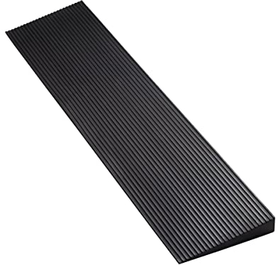 FTsolid Türschwellenrampe 4,0cm Rollstuhlrampe Gummirampe Auffahrrampe Schwellenrampe Bordsteinrampe für Rollstuhl, Kinderwagen, Rollator oder e Scooter (4,0cm Höhe x 90cm Breite)