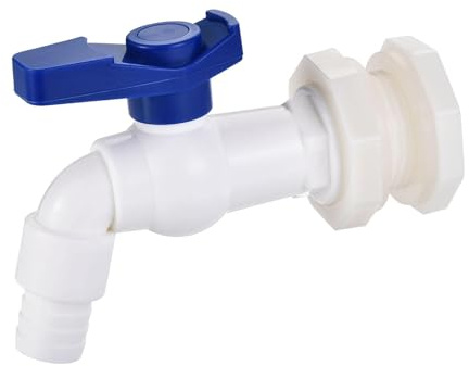 TA-VIGOR Regntunna-krankit, 1/2 tum PVC regntunna tapp kit, regntunnventil med skottpassningsadapter för akvarier, vattentankar, badkar, pooler