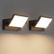 Klighten 2 Pcs 24W Outdoor Wall Light Waterproof IP65, Adjustable Aluminum LED Wall Lamp, Modern Outside Lights Mains Powered for Entrance Corridors Terrace, 1500 Lumen, Black, Warm White 3000K
