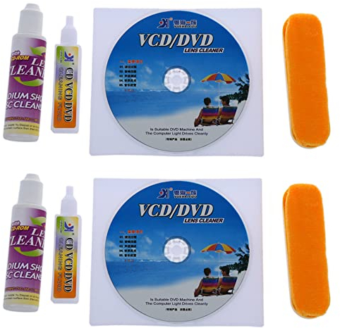 Fegtrtyoa 8X CD DVD Rom Player Maintenance Lens Cleaning Kit