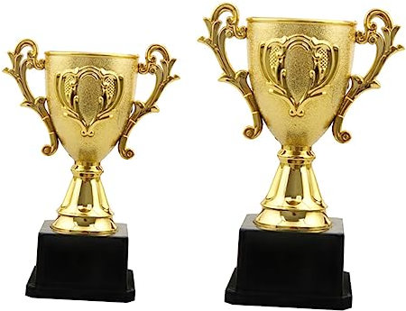 SWAYVES 2St Trophyards Och Pokaler Fotboll Troféer För Barn Vinnare Pokaler Pokalvinnare Pris Pokaler Belöningar
