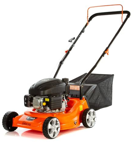 Tosaerba Tagliaerba a Scoppio DEMON | Motore 4 Tempi OHV | 79,6 cc | 1,47 kW | Velocità Rotazione Motore 3600 giri/min | Senza Trazione | con Cestello da 40 Litri