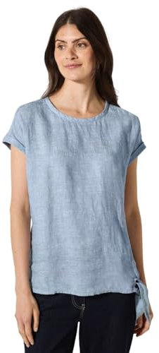 Cecil Damen B345419 Bluse, Chambray Forever Blue, XXL