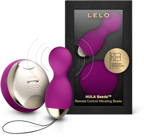 LELO HULA Beads - Palline Vaginali che ruotano e vibrano (Palline Cinesi per donne) - Dispositivo per Esercizi di Kegel (Garanzia di 2 anno) - Ovetto vibrante con Telecomando, Deep Rose