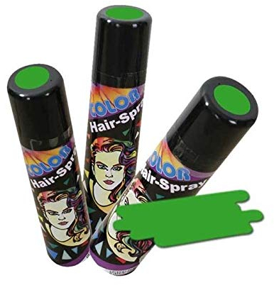 PARTY DISCOUNT® Farbiges Haarspray - lässt Sich Wieder auswaschen, grün, 100 ml