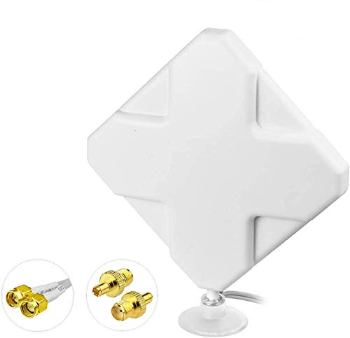 Bingfu High Gain 4G LTE Antenna 35dBi Panel MIMO SMA Male TS9 Antenna Compatible with 4G LTE Wireless CPE Router Mobile Hotspot MiFi Mobile Broadband Modem Industrial IoT Router Cellular Gateway