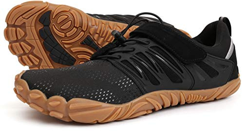 JOOMRA Women's Minimalist Trail Running Barefoot Shoes | Wide Toe Box | Zero Drop, All Black, 42