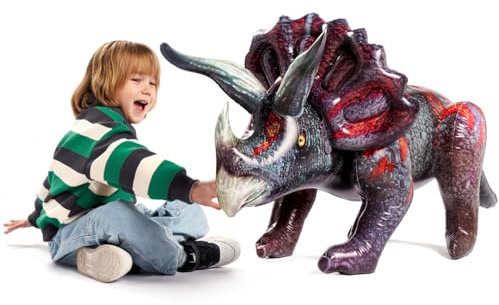 JOYIN Triceratops Giocattolo gonfiabile dinosauro per feste in piscina, decorazione festa di compleanno, regalo per bambini e adulti