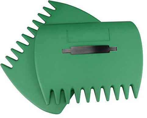 KINGLAKE Garden Leaf Grabbers, Leaf Collector Garden Leaf Scoops with handles, Large Plastic Hand Held Rakes for Picking up Leaves Garden Rubbish Yard Waste Tidy, Lightweight, Green