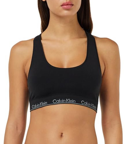 Calvin Klein Women's Moulded Racerback Bralette, Black (Black), L