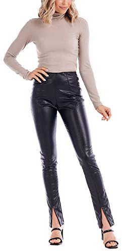 Mud Pie Women's Ander Slit Leggings, Black, Medium