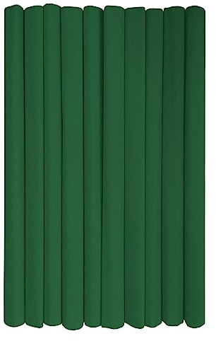 Interdruk - Rotoli di carta crespa multiuso per lavoretti e decorazioni per bambini - Confezione da 10 rotoli (50 cm x 200 cm, 28 g/m2) - 24 verde scuro