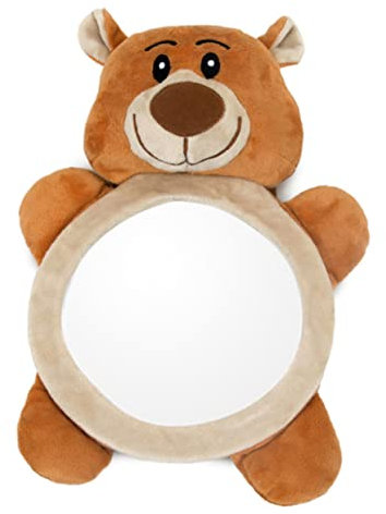 SAFIGLE Autospiegel Rücksitzspiegel Bärenform Bruchsicher Für Kopfstütze Sicherer Babysitz Spiegel Sicher Für Neugeborene Und Kleinkinder