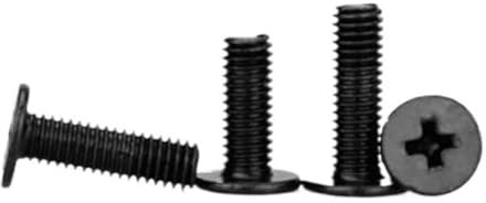 RKODRSMG 10-100 Uds. CM M1.4 M2 M2.5 M3 Acero con Cruz Negra Ultrafino superbajo Tornillo de Cabeza de oblea Plana for Ordenador portátil(4.5mm,M1.4 100pcs)
