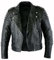 PROMENADE CHIC Rock Punk Lederjacke mit Nieten, Spike, Schwarz, Schwarz - Kunstleder, L