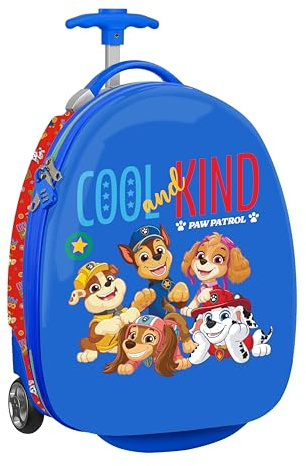 safta Paw Patrol Cool - Trolley de Cabine 16 Pouces, Valise à roulettes, Cadenas de sécurité, Valise légère, 28 x 23 x 43 cm, Rouge, Bleu, M, Décontracté