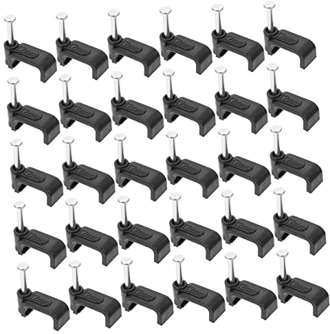 HAMPPLIES 100 Pezzi Clip per Fissaggio Acciaio Set Ganci J per Canaline Elettriche per Fili e Tubazioni Alta e Facilità Uso