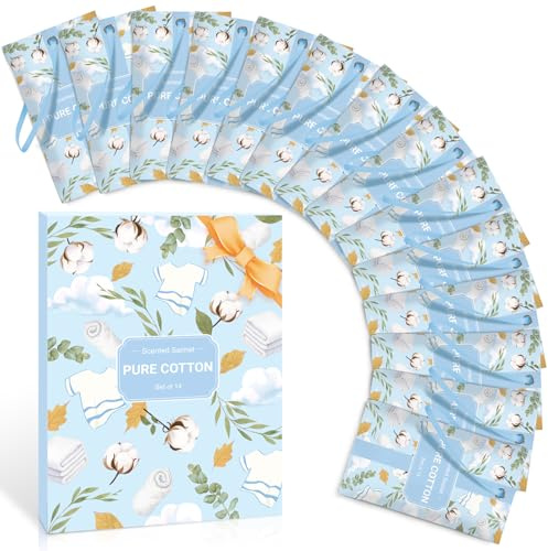 Scent-Hi Sacchetti Profumati Cotone, Sacchetti per Cassetti per Armadi, Stanze, Guardaroba (14 bustine)