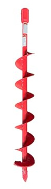 Double Spiral Earth Auger Bit 4” x 36”, Post Hole Digger with 7/8 Drive Drill