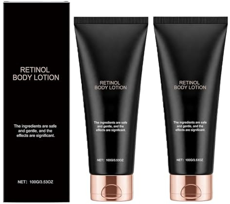 Retinol Body Lotion, stärkande och fuktgivande kroppskräm mot crêpeskin slätar ut rynkor, fuktkräm, regenererar hudskyddsbarriären, för känslig hud (2 st)