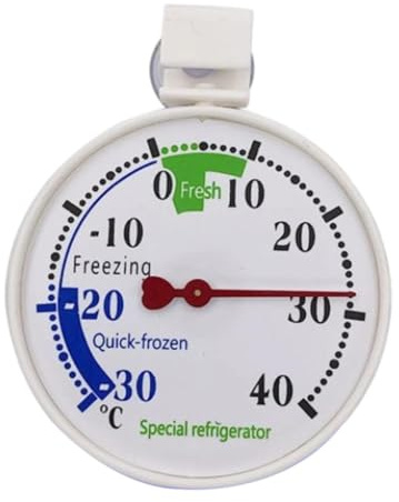 Kylskåpstermometer trådlös med sugkopp och | Kök frys analog temperaturmonitor för hem, kontor, lägenhet och kök kylbox för