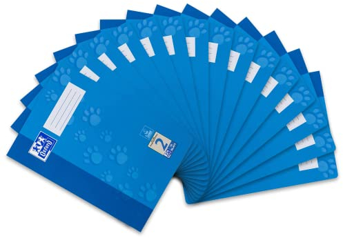 Oxford Schulheft A4, 16 Blatt, Lineatur 2, liniert, 15 Stück