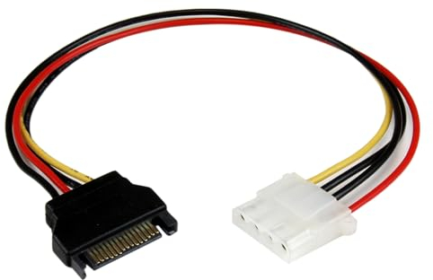 StarTech.com Molex, 30.5cm/12inch - F/m, Lp4satafm12 Adattatore Di Alimentazione Sata A LP4 Default, Nero/Antracite, SATA a Molex LP4 Power