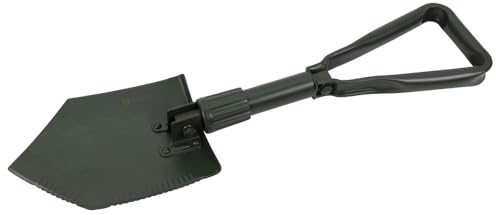 Dönges Klappspaten Bundeswehr nach TL aus Metall, mit Hacke, 2 Sägekanten & Gürteltasche | Klappschaufel für Outdoor, Camping, Survival, Garten etc. | 1300 g leichte Schaufel in Oliv