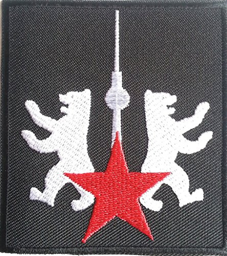 Berlin Aufnäher Patch Applikation Wappen Emblem Hauptstadt Berliner Bär Fernsehturm (Berliner Bären Funkturm roter Stern)