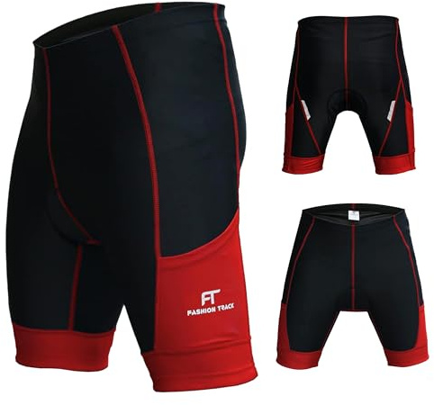 Short de cyclisme tendance rembourré pour homme | Short de VTT | Short de cyclisme respirant à séchage rapide avec poches | Short de cyclisme rembourré Coolmax | S à 2XL - - Medium