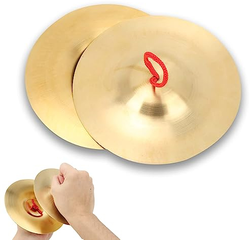 Crash Becken, 2 Stück 14.7cm / 5.79in Messing Handbecken Percussion Instrument Musikinstrument Cymbals für Tänzer Ball Party, Erwachsene Kinder Messing Trommeln und Schlaginstrumente Ausrüstung