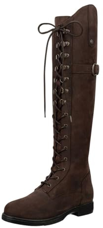 SUEDWIND© Winter Reitstiefel »Longford« | Lederstiefel | Robustes Nubuk Oberleder | Gefüttert | Wasserabweisend | Outdoor Boots | Gassigehen, Stall, Reiten | Braun W/R 39