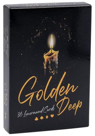Lenormand Karten - Fortune Golden Deep Lenormand 9 X 6,2 cm, Tarot-Karten, Lenormand Cards, Lenormand Kartendecks, Lenormand Karten, Orakelkarten, Lenormand Karten Für Anfänger,(englische Version)