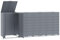 vidaXL Mülltonnenbox für 4 Tonnen Grau 276x79x117 cm Stahl, Box Mülltonnen, Garten Mülltonnenbox, Verkleidung Mülltonnen, Outdoor Mülltonnenbox