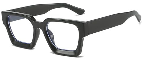 YAMEIZE Blue Light Blocking Glasses for Women Men Square Eyeglasses Computer Gaming Anti Blue Light Thick Frame Glasses