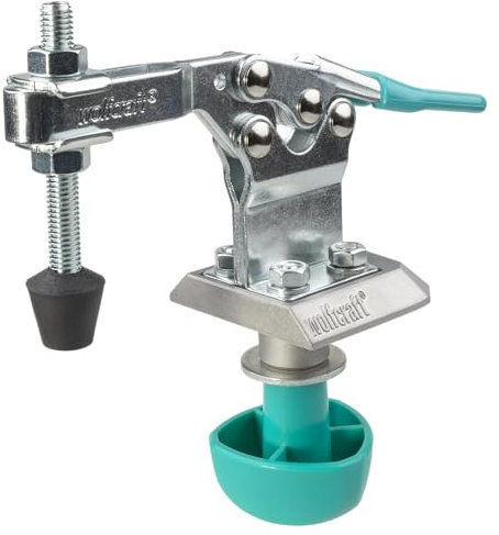 wolfcraft 6893000 - Sauterelle de serrage rapide et mobile - Pour une fixation sûre et rapide de pièces, idéale pour les travaux en série