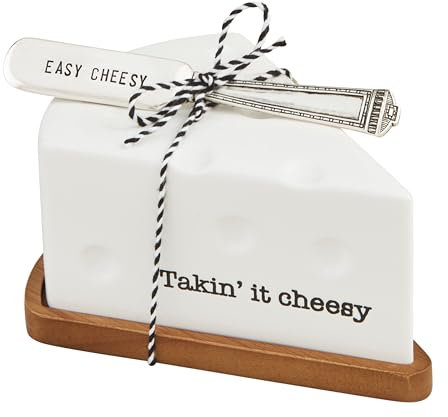 Mud Pie Cheese Cloche Set Dish x Spreader Juego de Campana de Queso figural Plato de 3 1/2 x 5 esparcidor de 5 1/2 Pulgadas, DOLOMITA, Blanco