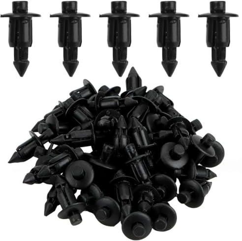 COYUN 50 pezzi Rivetti in Plastica da 6 mm, Clip di Plastica Rivet Moto Carenatura Trim Pannello di Fissaggio per Yamaha Suzuki Kawasaki, Rivetti in Plastica per Auto, Clip di Fissaggio Auto