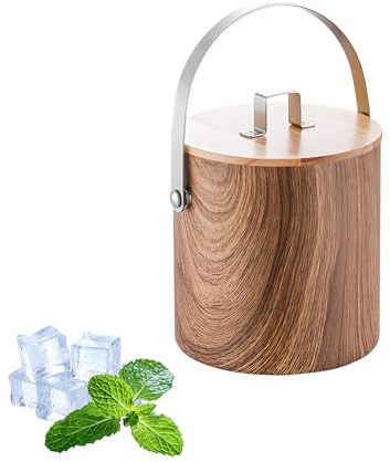 Spaziosa cassetta del ghiaccio in acciaio inox da 2 litri con manico ergonomico e base antiscivolo per raffreddare il vino, intrattenere gli ospiti secchielli per il ghiaccio