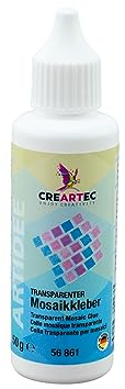 Artidee CREARTEC transparenter Mosaikkleber - Schmucksteinkleber für Nicht saugfähige Untergründe - 50g - Made in Germany