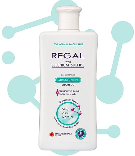 REGAL | Anti-Schuppen-Shampoo für normales und fettiges Haar | Für fettiges Haar | Ton und Menthol | Beseitigt überschüssiges Sebum | Gesünderes, gepflegtes und hydratisiertes Haar | 200 ML