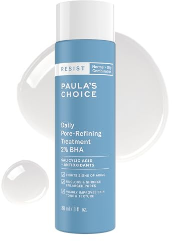Paula's Choice RESIST Daily Pore Refining Treatment 2% BHA Exfoliant, Face Exfoliator with Salicylic Acid & Hyaluronic Acid, Liquid Exfoliant for Oily, Normal and Combination Skin, 3oz