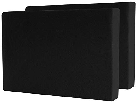 2er Set Spannbettlaken - Serie Maya Doppelpack Spannbetttuch für Matratzen bis 20cm - 140x200cm | 160x200cm, Schwarz, 100% Baumwolle, hochwertige Verarbeitung, mit Gummizug