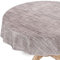 Tischdecke abwaschbar Wachstuch Wachstuchtischdecke Rund 140cm mit Saum Leinen Textil Optik Grau Gartentischdecke Wachstuch