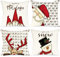 Weihnachtskissen Kissen Weihnachten Kissenbezug KissenhüLle Weihnachtskissenbezug Dekokissen Xmas Deko Hirsch Weiß Christmas Pillow Cushion Covers Polyester 45x45cm Winter 4 Stück Decoration