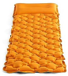 Intex 64098NP - Materasso Gonfiabile Camping Singolo in TPU, Struttura Ondulata, Arancione, 71cm x 1.91m x 6 cm