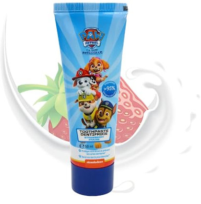 Paw Patrol 3er Set Zahnpasta Take Care Erdbeere (3X50 ml) - Kinderzahnpasta - Zahnpasta Weisse Zähne - Zahnpasta mit Geschmack