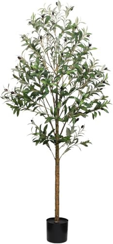 Valyria Home - Olivo Artificial 150 cm | Árbol Decorativo Realista con Frutos | Planta Artificial Elegante para Hogar, Oficina o Terraza