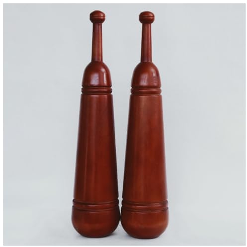 Clubbell Juego De Palos Indio, Profesional Madera Palos De Entrenamiento Un Par Heavy Duty Bastones Para Ejercicios Deportivos Para Entrenamiento De Hombros / Mejora El Agarre(13lbs/6kg Each Club-Set