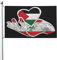 Libanon-Palästina-Flagge, libanesische palästinensische Unityheartbeat, Ganzjahres-Gartenflagge, Hofbanner für Hof, Garten, Außendekoration, Flaggen, doppelseitig bedruckt